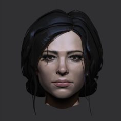 Realistic Woman Head 3D Model