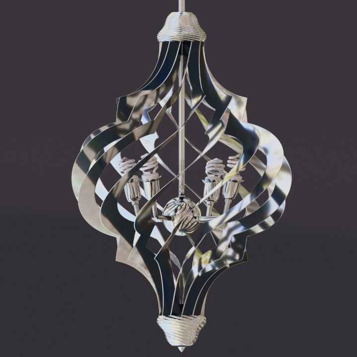 Twisted Patterned Moroccan Lamp 3D Model