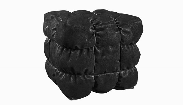 Tufted Pouf Ottoman 3D Model