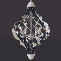 Twisted Patterned Moroccan Lamp model 3D Model