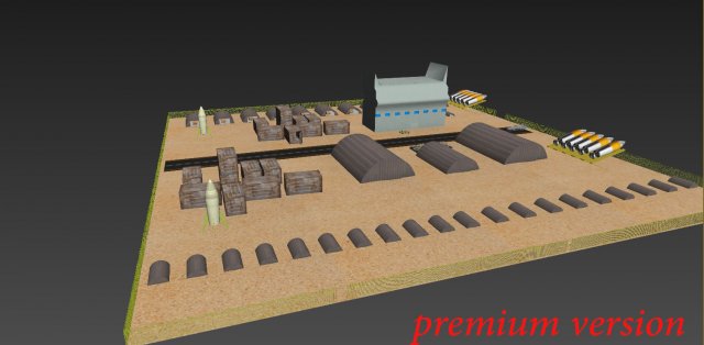 Military base premium 3D Model