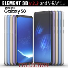Samsung Galaxy S8 and S8 PLUS COLLECTION 3D Model