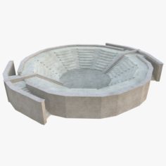 3D Amphitheatre 2 (Low Poly) model 3D Model