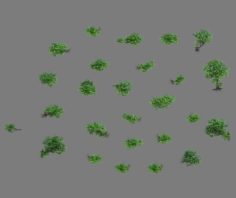 Lion camel – mountain cliff plant 01 3D Model