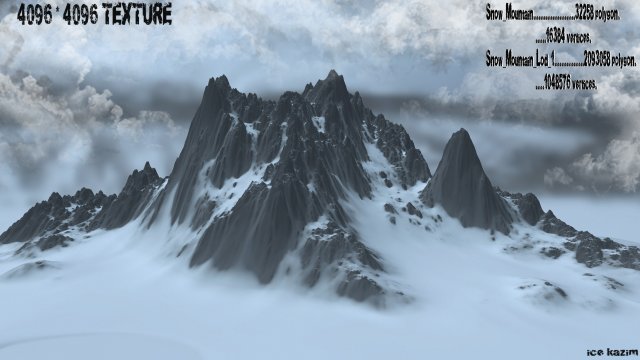 Snow Mountain 3D Model