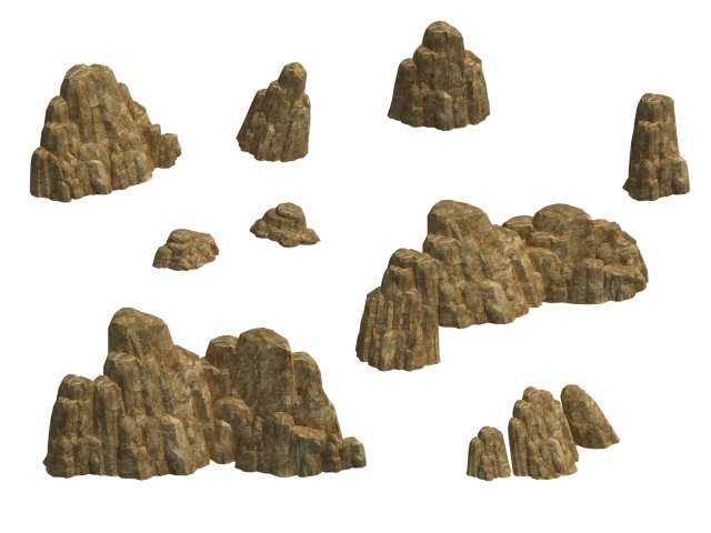 Fong Shan Rock – Terrain 10 3D Model