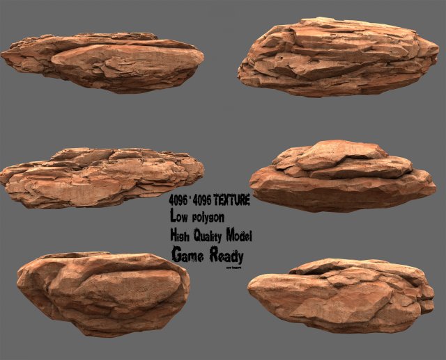 Desert rocks 3D Model