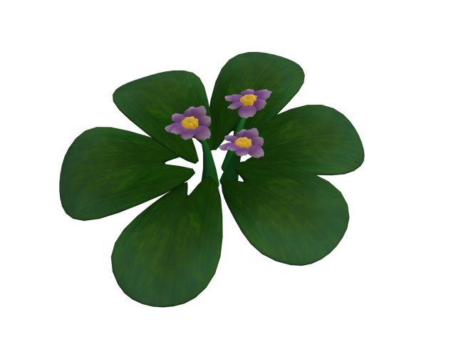 Cartoon plant – clover 3D Model