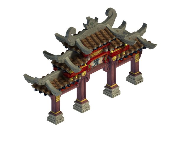 Ancient capital building – arch 3D Model