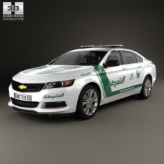 3D model Chevrolet Impala Police Dubai 2014 3D Model