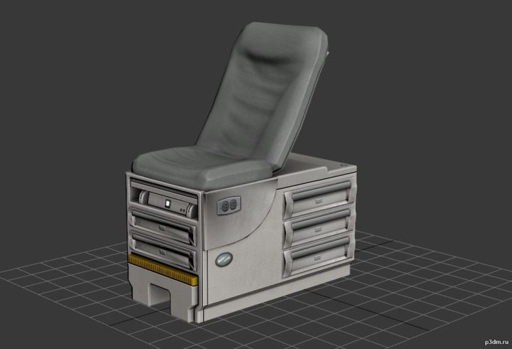 Exam Table 3D Model