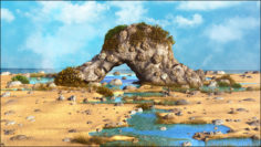 Beach Rocks 3D Model