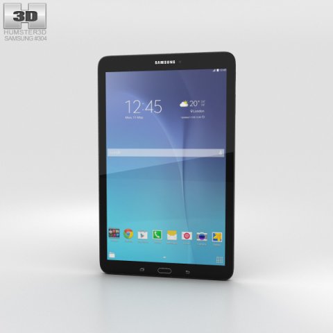 Samsung Galaxy Tab E 96 Black 3D Model