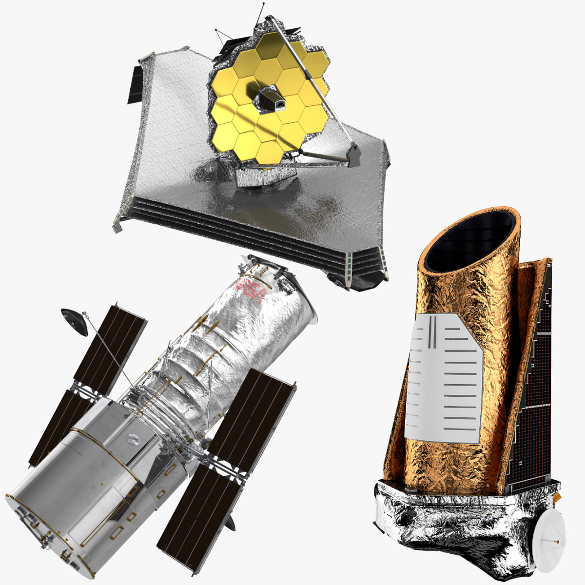Space Telescopes Collection 3D model 3D Model