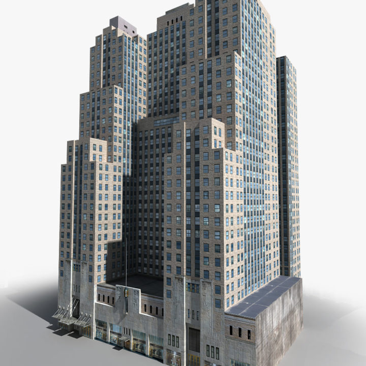 Manhattan Lexington Avenue Building 07 LOW_POLY 3D Model