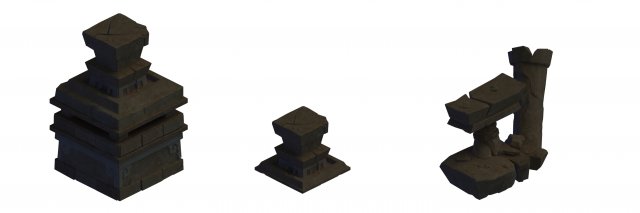 Beast king – small stone pile 3D Model