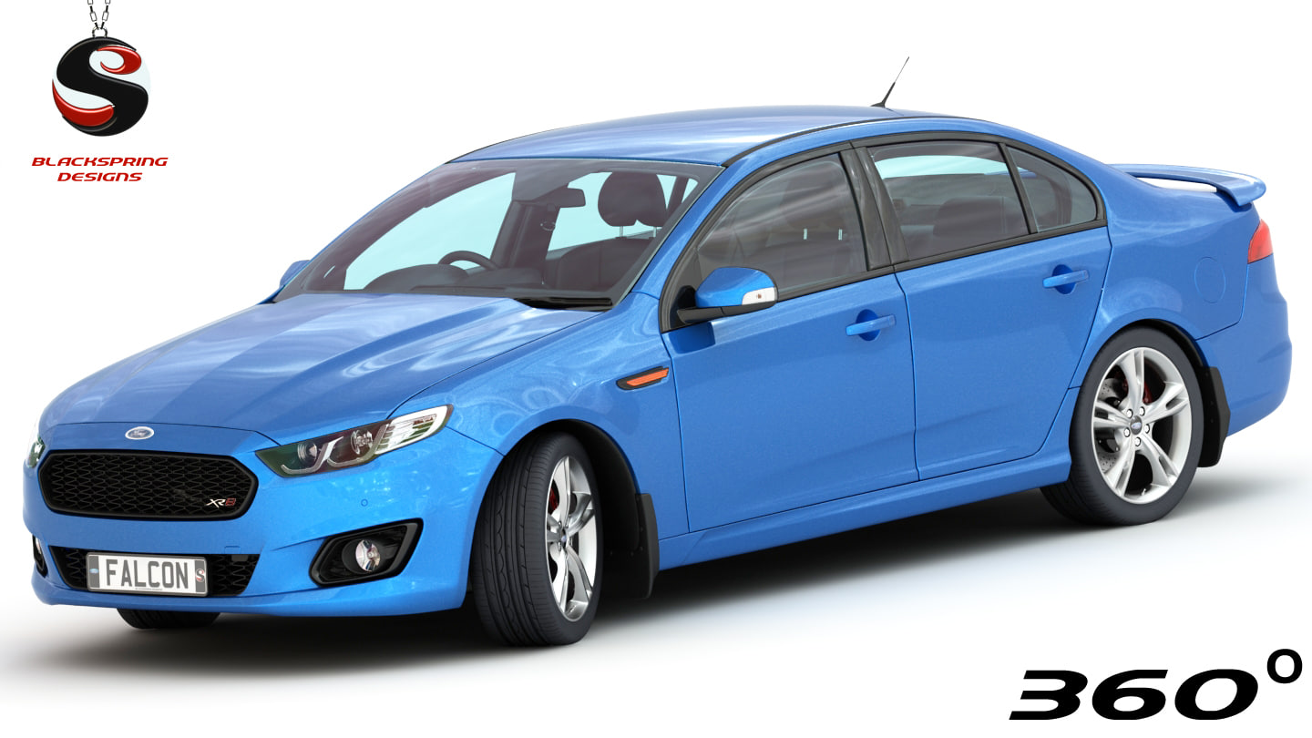 Ford Falcon 2015 XR8 (Low Interior) 3D Model
