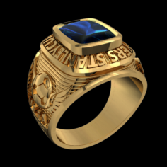 GOLD RING 18K SHAPPHIRE 3D Model