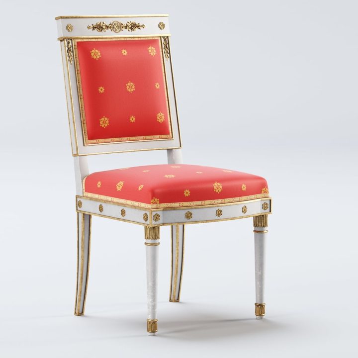 3D Antique Empire chair XIX 3D Model