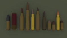 Low-Poly style Ammo 3D Model