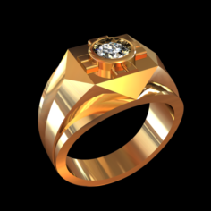 GOLD 18K DIAMOND RING 3D Model