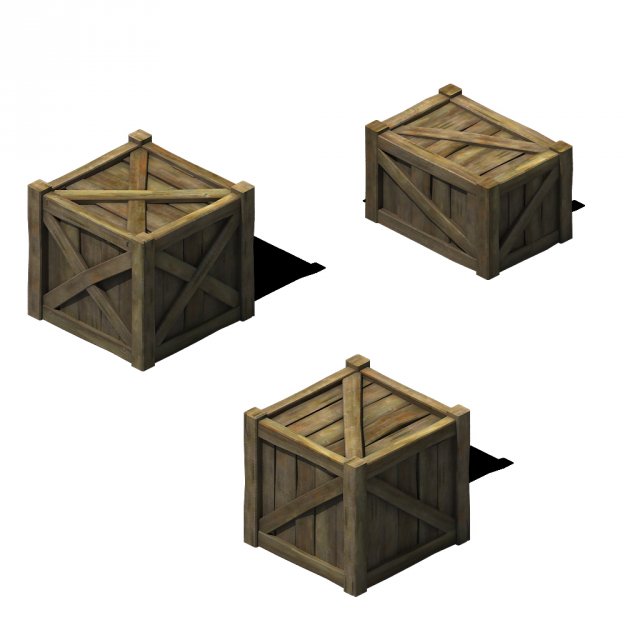 Wooden box 032 3D Model