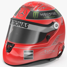 Helmet Michael Schumacher 2011 3D Model