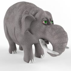 Childrens plastic toy Elephant 3D Model