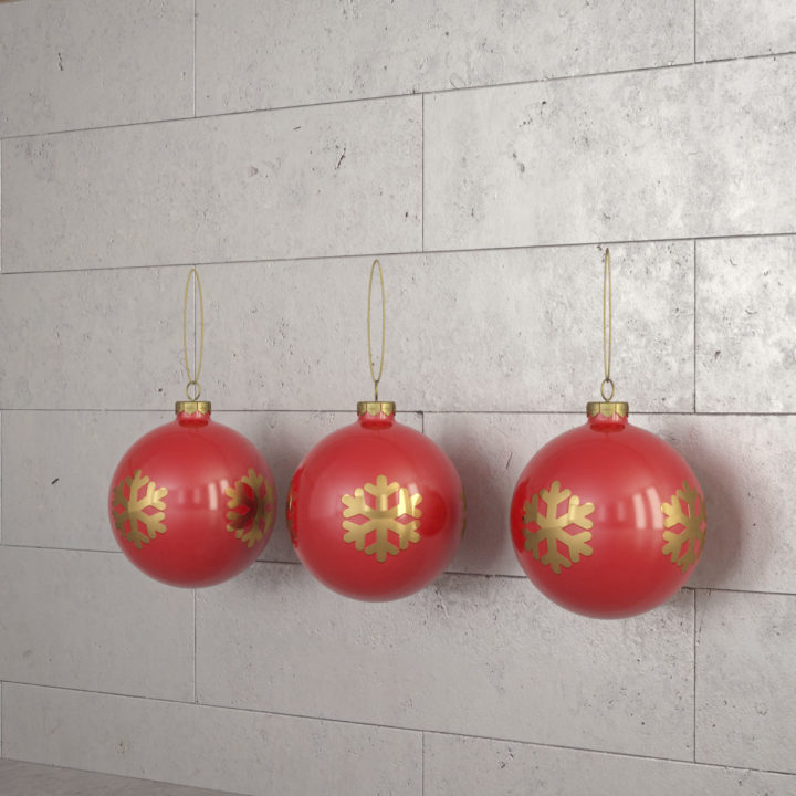 Christmas toy 02 Ball with snow flake 3D model 3D Model