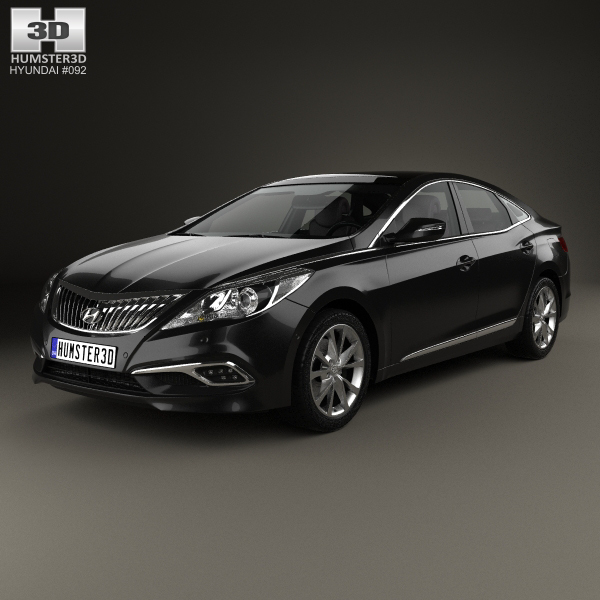 Hyundai Grandeur (HG) with HQ interior 2014 3D Model