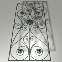 wrought iron door decoration						 Free 3D Model