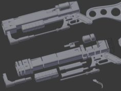 Fallout 4 Lase Rifle Split 3D Print Model