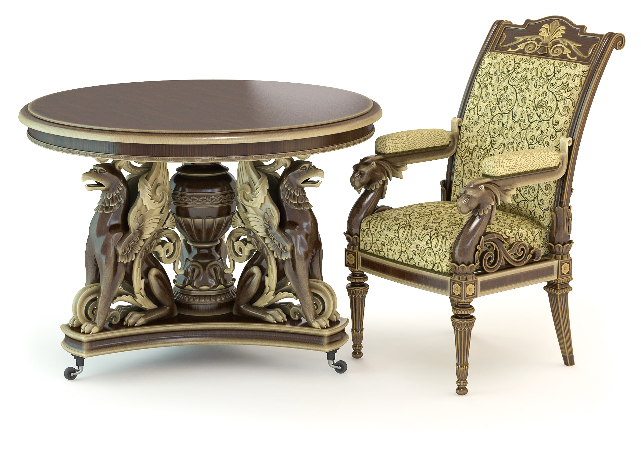 3D model Table and chair 3D Model