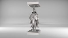 The chess knight 1 of Tatar-Mongols set 09001 3D Model