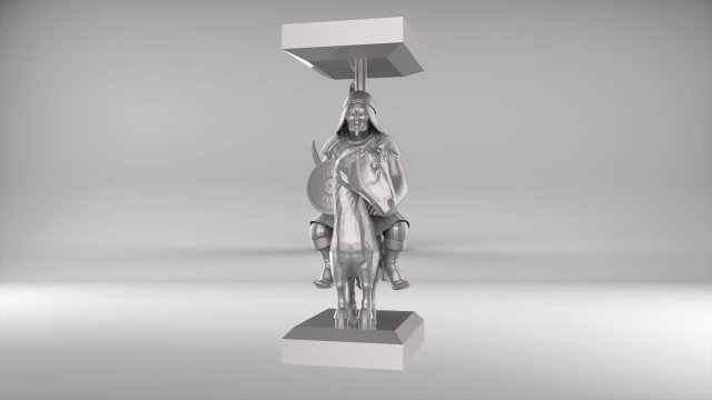 The chess knight 1 of Tatar-Mongols set 09001 3D Model