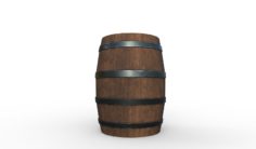 Wooden Barrel – Offset 3D Model