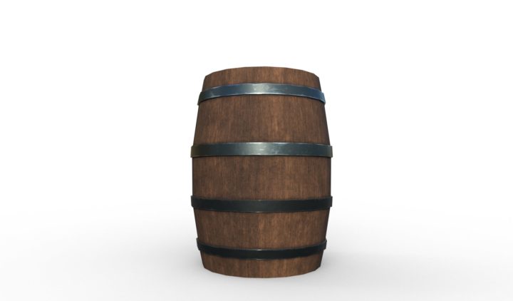 Wooden Barrel – Offset 3D Model