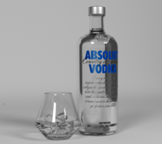 Bottle of vodka 3D Model