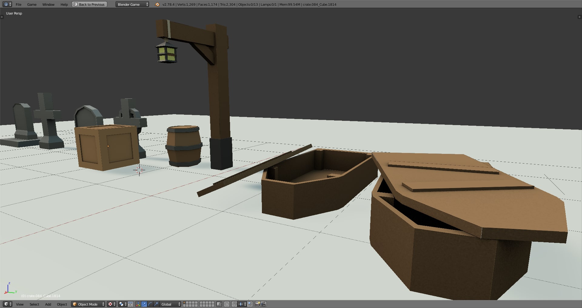 Low Poly Grave Yard Pack 3D Model