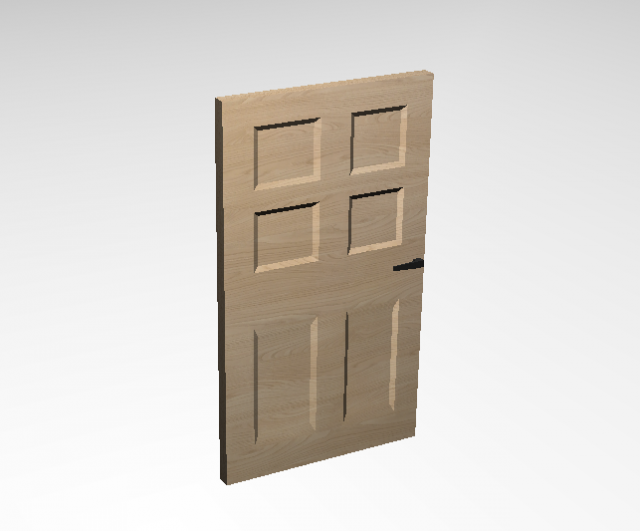 Wood door 3D Model