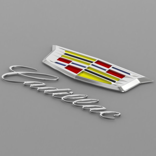 Cadillac logo 2 3D Model