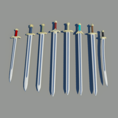 Medieval sword pack 3D Model