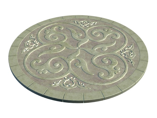 Ancient capital building – floor tiles 07 3D Model