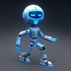Rigged Robot 3D 3D Model