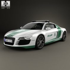 Audi R8 Police Dubai 2013 3D Model