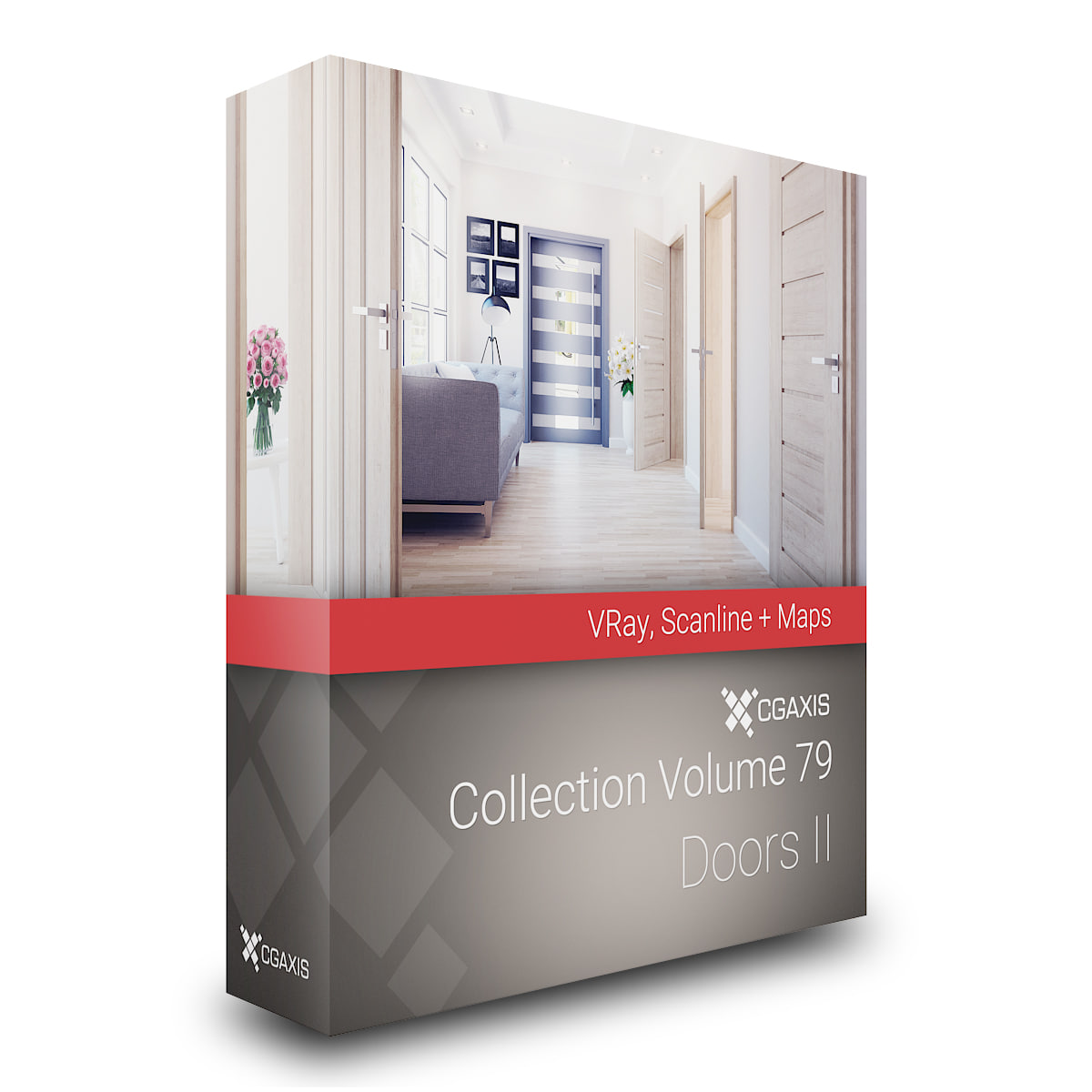 CGAxis Models Volume 79 Doors II VRay 3D Model