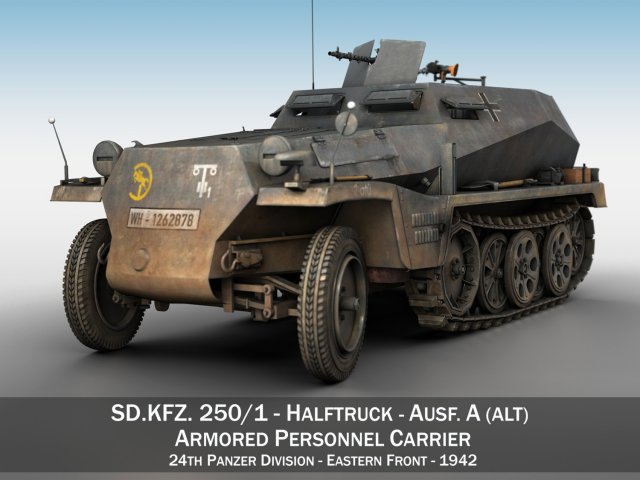 SDKFZ 250 – Halftruck – 24PD 3D Model