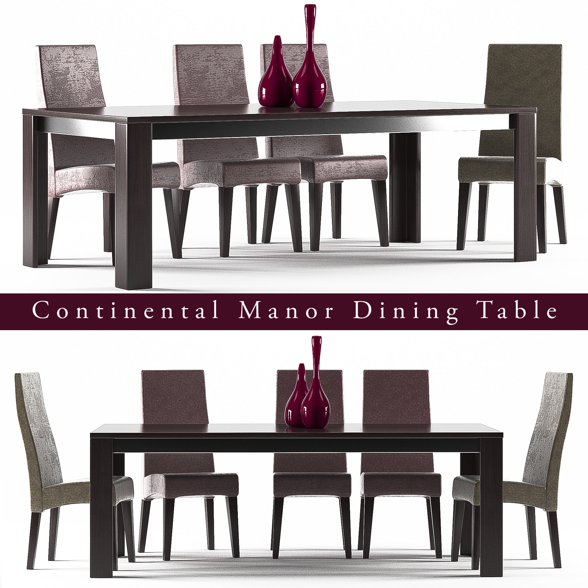 Dinning table set 10 3D Model
