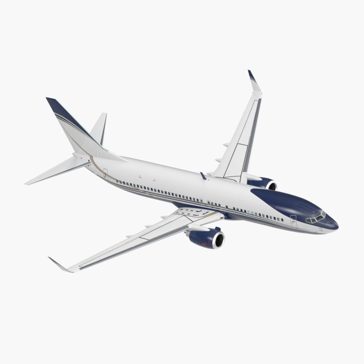 Boeing 737-800 with Interior Generic model 3D Model