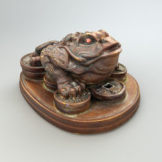 Toad Statue Brown 3D Model